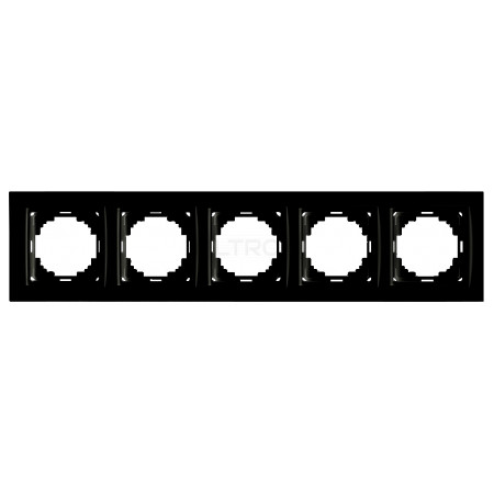 Рамка Nilson Thor 5-местная универсальная черная (27220095) фото