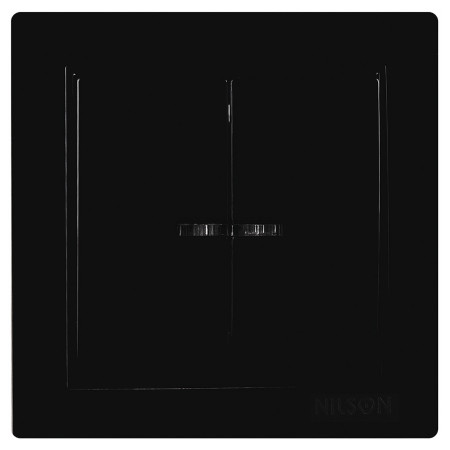Выключатель Nilson Thor двухклавишный с подсветкой черный (27221004) фото