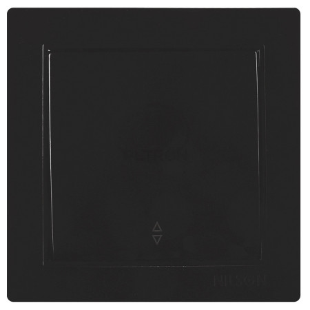 Выключатель Nilson Thor одноклавишный проходной черный (27221007) фото
