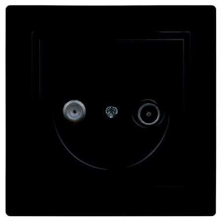Розетка Nilson Thor ТВ-спутниковая (TV-SAT) концевая черная (27221037) фото