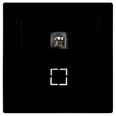 Розетка Nilson Thor телефонная (RJ11) черная (27221040) фото