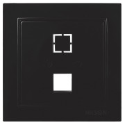 Розетка Nilson Thor компьютерная/телефонная без модуля черная мини-фото
