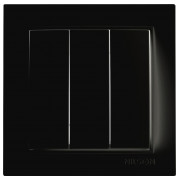 Выключатель Nilson Thor трехклавишный черный мини-фото