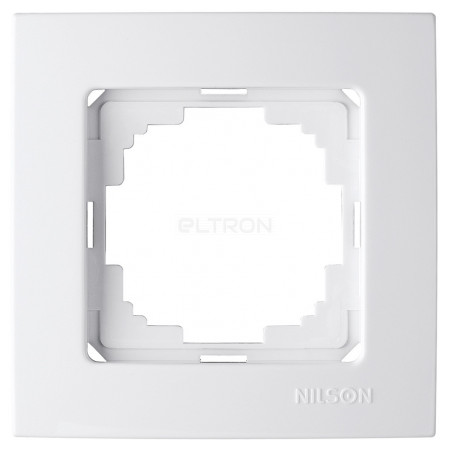 Рамка Nilson Touran 1-місна універсальна біла (24110091) фото