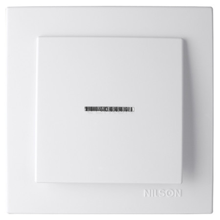 Выключатель Nilson Touran одноклавишный с подсветкой белый (24111002) фото