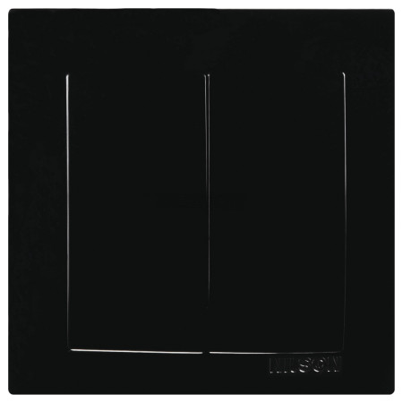 Выключатель Nilson Touran двухклавишный черный (24221003) фото