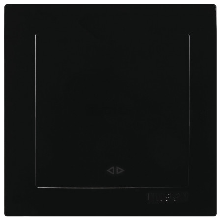 Выключатель Nilson Touran одноклавишный перекрестный черный (24221010) фото