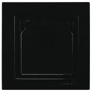 Розетка Nilson Touran с заземлением и крышкой черная мини-фото