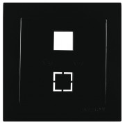 Розетка Nilson Touran компьютерная/телефонная без модуля черная мини-фото