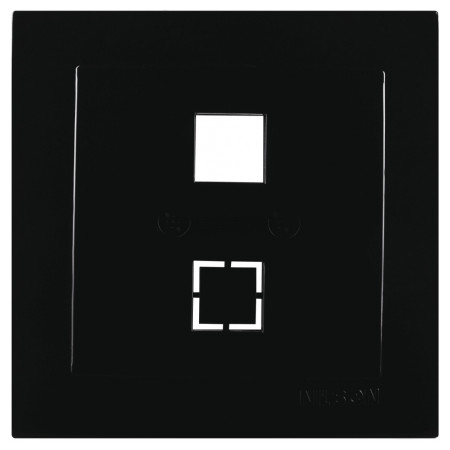 Розетка Nilson Touran компьютерная/телефонная без модуля черная (24221042) фото