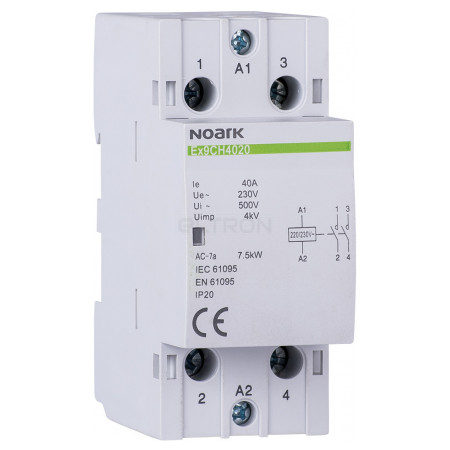 Модульний контактор NOARK Ex9CH40 20 40А 220/230V 2NO (102416) фото