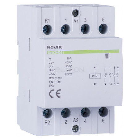 Модульный контактор NOARK Ex9CH40 31 40А 230V 3NO+1NC (107022) фото