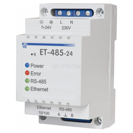 Перетворювач інтерфейсів Новатек-Електро ЕТ-485 (Ethernet-Modbus) (ET-485) фото