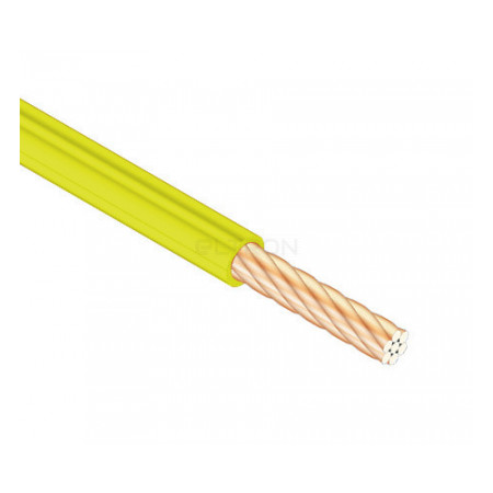 Провод Одескабель ПВ-1 35 мм² желтый установочный медный жесткий (ГОСТ) фото