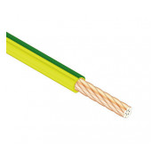 Провід Одескабель ПВ-1 50 мм² зелено-жовтий установчий мідний жорсткий (ГОСТ) міні-фото