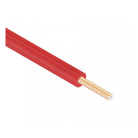 Провід ЗЗКМ ПВ-3 0,5 мм² червоний установчий з мідними жилами гнучкий (ГОСТ) фото