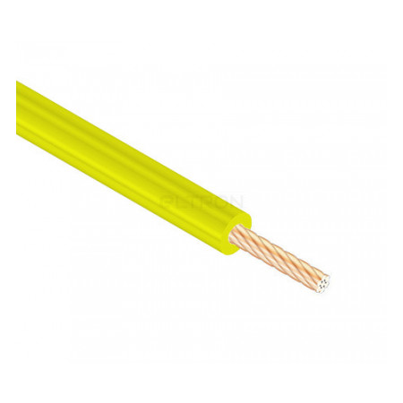 Провід Одескабель ПВ-3 0,5 мм² жовтий установчий мідний гнучкий (ГОСТ) фото