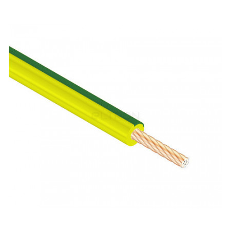 Провод ПВ-3 0.5 мм² желто-зеленый установочный с медными жилами (ТУ) фото