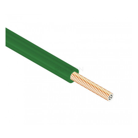 Провод Одескабель ПВ-3 нг-LS 1,5 мм² зеленый установочный медный гибкий (ГОСТ) фото