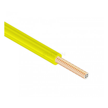 Провод Одескабель ПВ-3 нг-LS 1,5 мм² желтый установочный медный гибкий (ГОСТ) фото