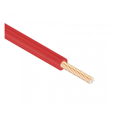 Провод Одескабель ПВ-3 нг-LS 1,0 мм² красный установочный медный гибкий (ГОСТ) фото