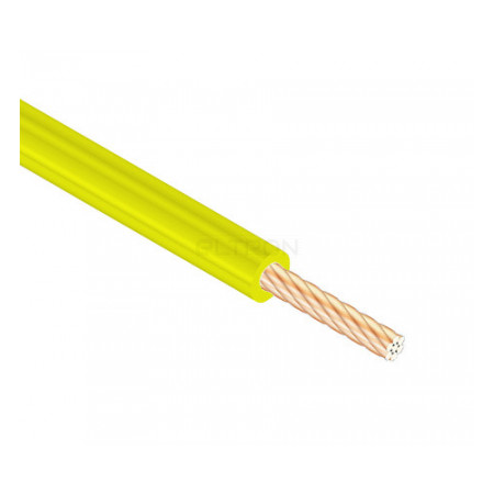 Провод Одескабель ПВ-3 нг-LS 1,0 мм² желтый установочный медный гибкий (ГОСТ) фото