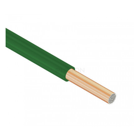 Провод Одескабель ПВ-3 16 мм² зеленый установочный медный гибкий (ГОСТ) фото