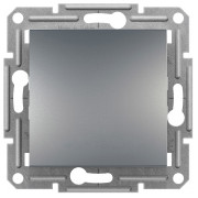 Выключатель Schneider Electric Asfora 1-клавишный проходной (переключатель) сталь мини-фото