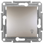 Выключатель Schneider Electric Asfora 1-клавишный кнопочный («свет») бронза мини-фото
