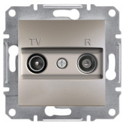 Розетка Schneider Electric Asfora TV-R кінцева (1 дБ) бронза міні-фото