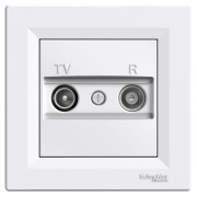 Розетка Schneider Electric Asfora TV-R прохідна (4 дБ) біла міні-фото