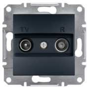 Розетка Schneider Electric Asfora TV-R прохідна (4 дБ) антрацит міні-фото