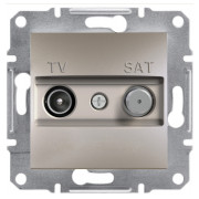 Розетка Schneider Electric Asfora TV-SAT кінцева (1 дБ) бронза міні-фото