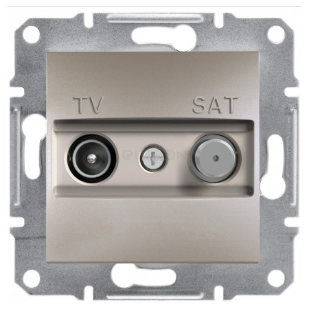 Розетка Schneider Electric Asfora TV-SAT прохідна (4 дБ) бронза (EPH3400269) фото