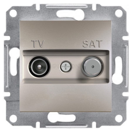 Розетка Schneider Electric Asfora TV-SAT прохідна (8 дБ) бронза (EPH3400369) фото