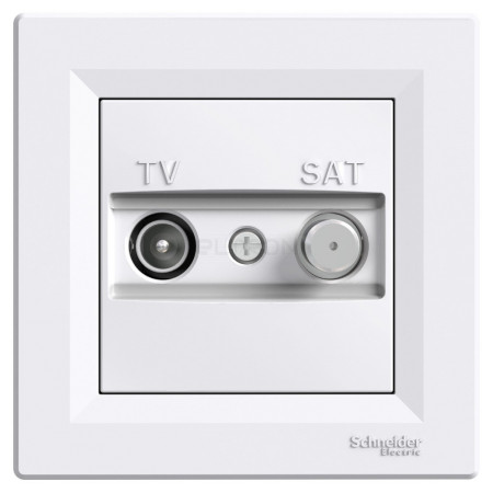 Розетка Schneider Electric Asfora TV-SAT індивідуальна (1 дБ) біла (EPH3400421) фото