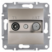 Розетка Schneider Electric Asfora TV-SAT індивідуальна (1 дБ) бронза міні-фото