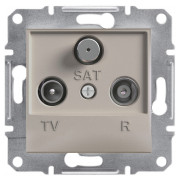 Розетка Schneider Electric Asfora TV-R-SAT кінцева (1 дБ) бронза міні-фото