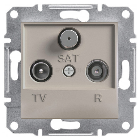 Розетка Schneider Electric Asfora TV-R-SAT прохідна (4 дБ) бронза (EPH3500269) фото