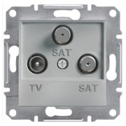 Розетка Schneider Electric Asfora TV-SAT-SAT оконечная (1 дБ) алюминий мини-фото