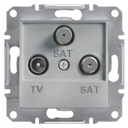 Розетка Schneider Electric Asfora TV-SAT-SAT кінцева (1 дБ) алюміній (EPH3600161) фото