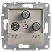 Розетка Schneider Electric Asfora TV-SAT-SAT кінцева (1 дБ) бронза міні-фото