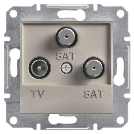 Розетка Schneider Electric Asfora TV-SAT-SAT кінцева (1 дБ) бронза (EPH3600169) фото