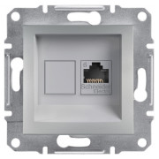Розетка Schneider Electric Asfora комп'ютерна (RJ45, кат.6 UTP) алюміній міні-фото