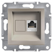 Розетка Schneider Electric Asfora компьютерная (RJ45, кат.6 UTP) бронза мини-фото