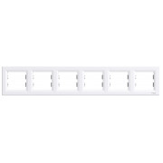 Рамка Schneider Electric Asfora 6-місна горизонтальна біла міні-фото