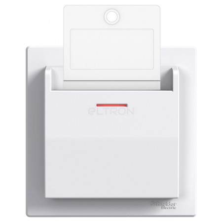 Выключатель Schneider Electric Asfora карточный механический с ключом (для отелей) белый (EPH6200121) фото