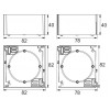 Коробка Schneider Electric Asfora для зовнішнього монтажу сталь зображення 2 (габаритні розміри)