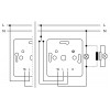Светорегулятор (диммер) Schneider Electric Asfora поворотный проходной 600 Вт антрацит изображение 4 (схема)
