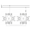 Выключатель Schneider Electric Asfora 1-клавишный проходной (переключатель) бронза изображение 4 (схема)